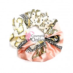 Elastic pentru par cu model color Cod ECD035II Pink cu model
